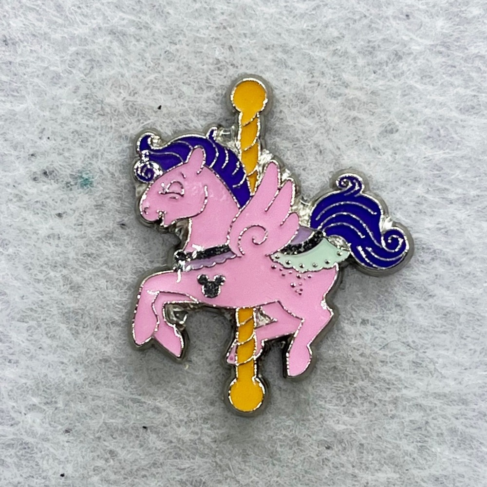 🔮 5/$25 Disney Fantasia Carousel Pink Winged Horse Pin